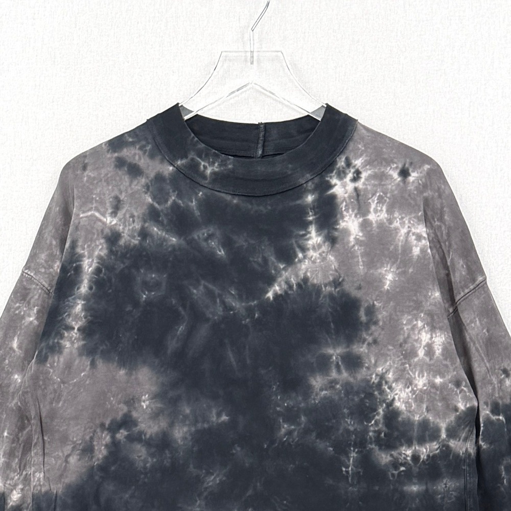 WE THE FREE PEOPLE Be Free Tunic Top Small Gray Tie Dye Mock Neck Long Sleeve - Picture 8 of 16